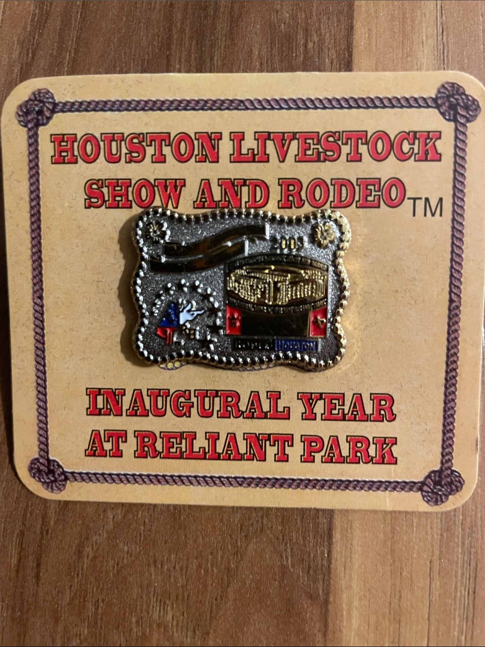 Western Rodeo Belt Buckle - Silver and Gold Accent - Picture 5 of 6